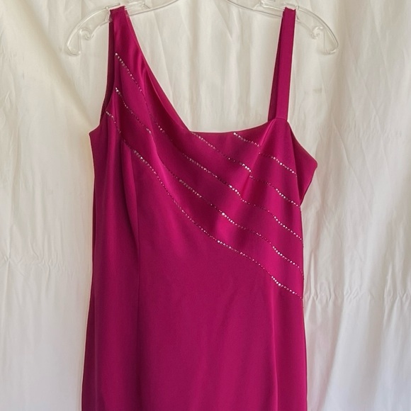 Daymor Formal Wear Dark Pink Size 10 Floor Length Dress with Bolero Jacket - Picture 12 of 14